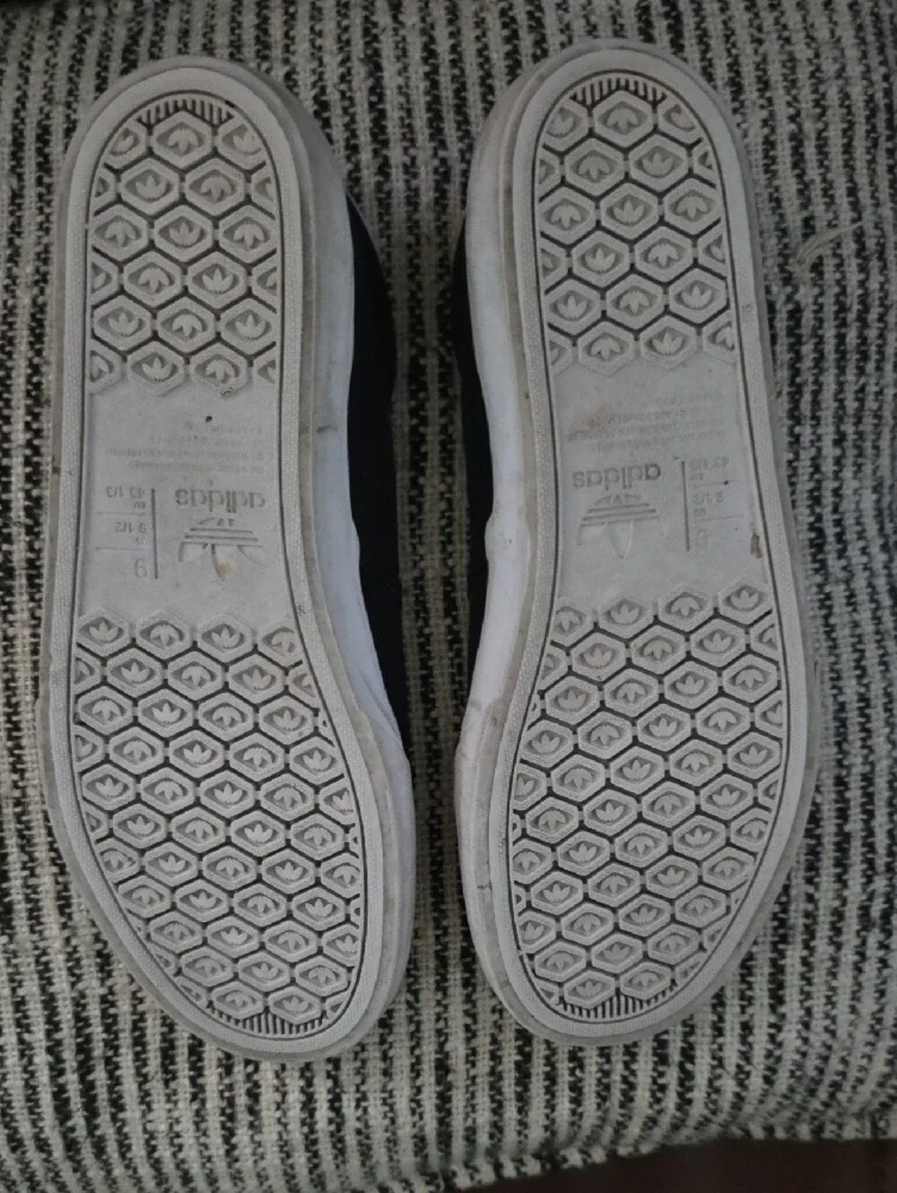Adidas Black and White Slip-On Loafers Mens